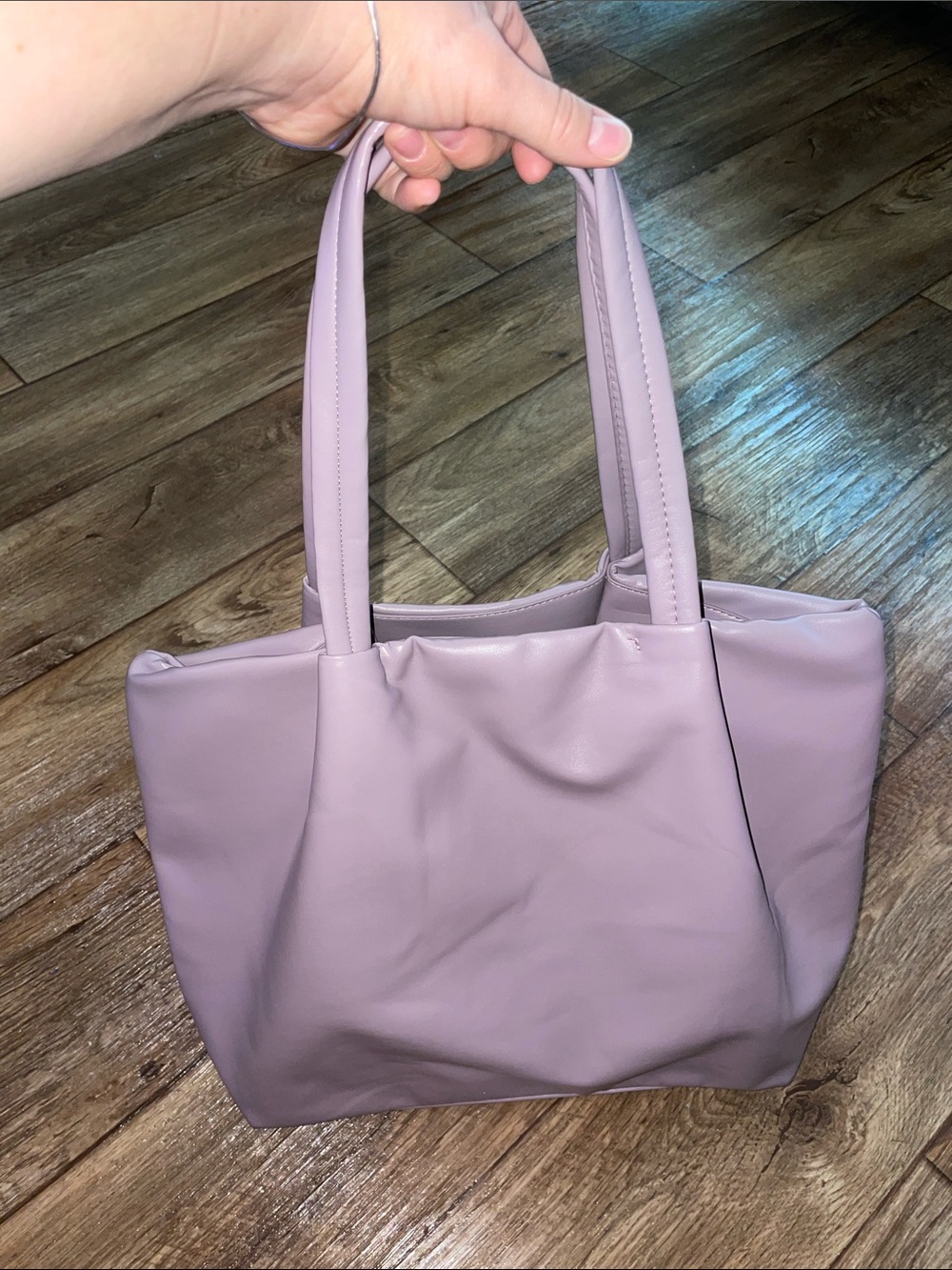 Neiman Marcus Lilac Tote NWOT quiet luxury